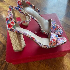 Kelly & Katie Multicolor Floral Heels